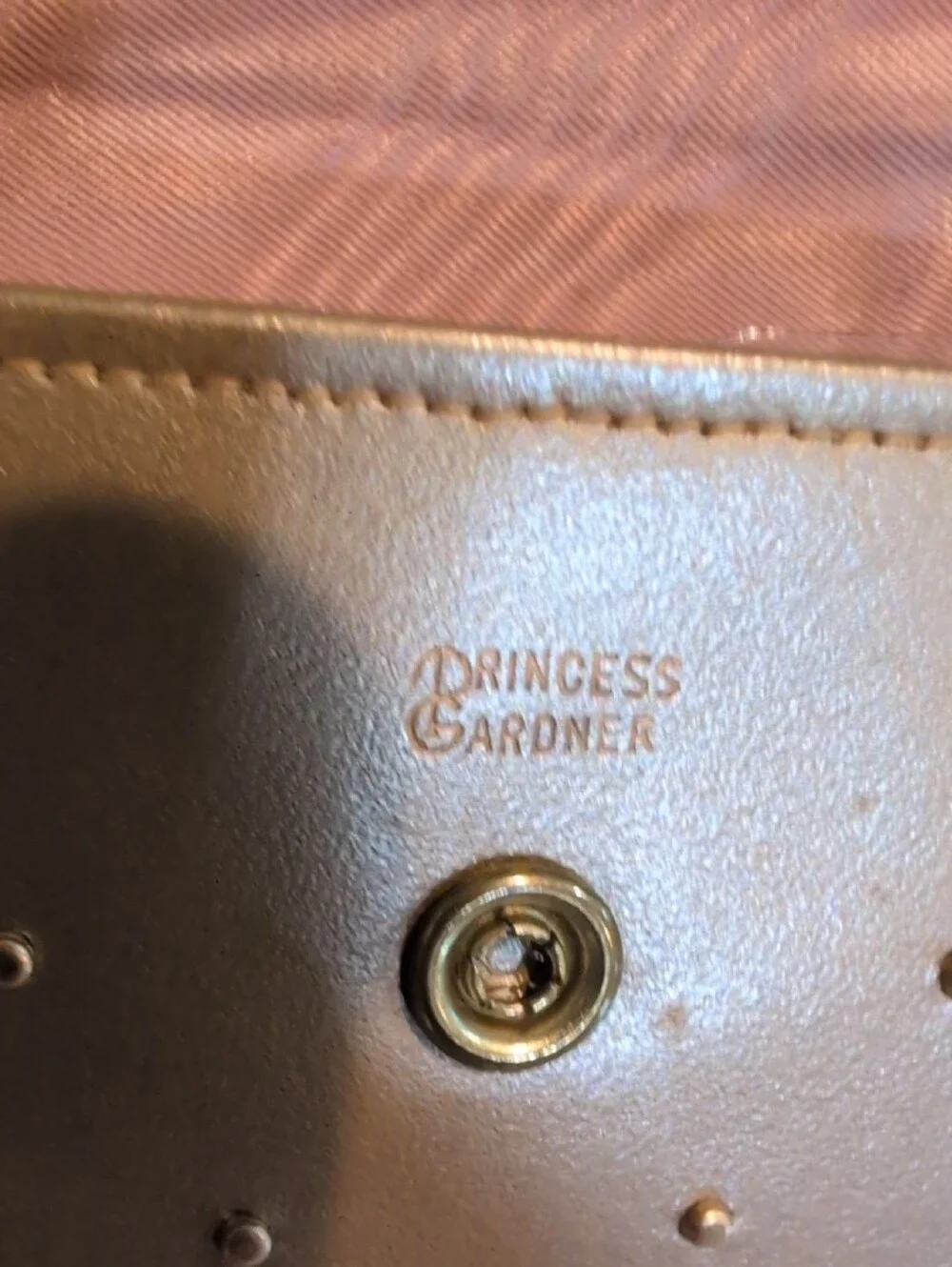 Vintage Princess Gardner Gold Studded Wallet From The 60s Or 70s Era